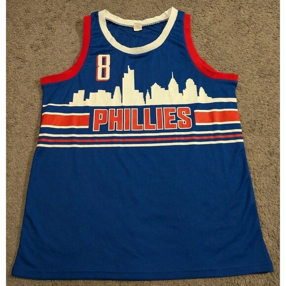 Philadelphia Phillies Nick Castellanos SGA Basketball Jersey Men's Large - Picture 1 of 4